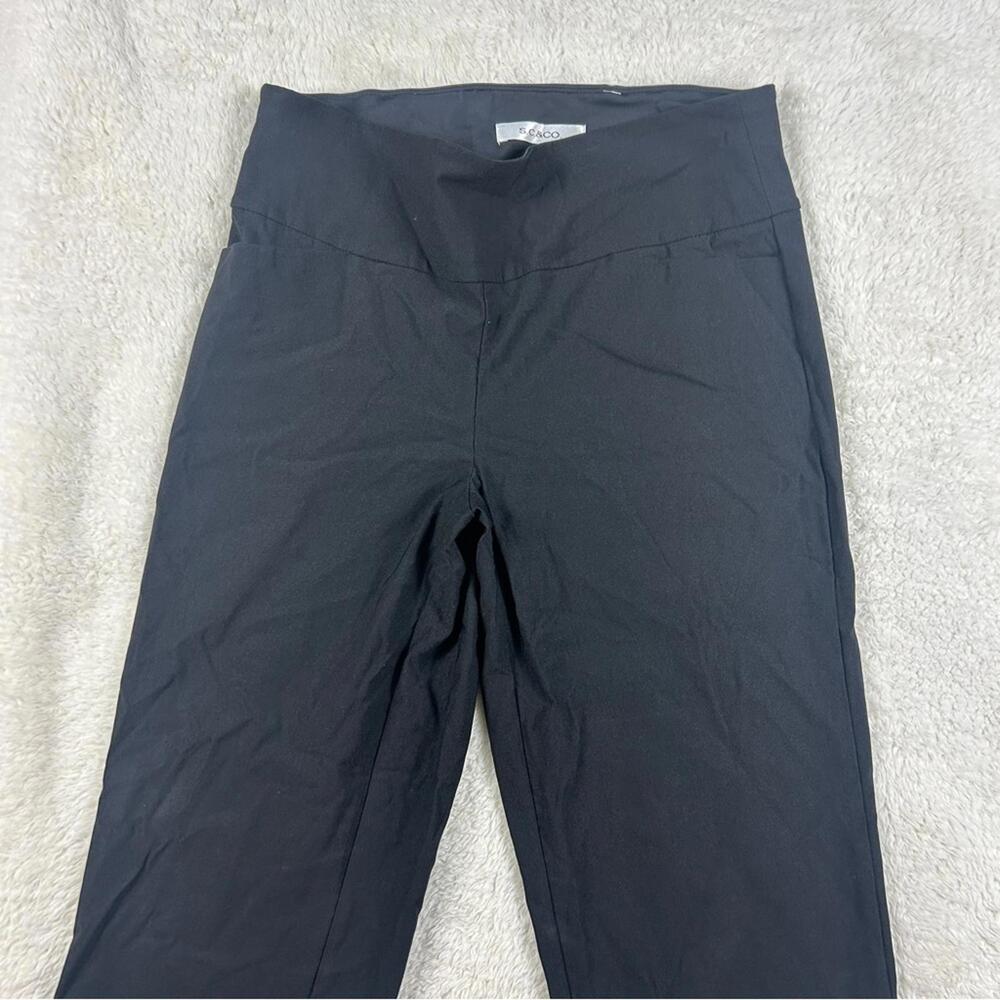 Eileen Fisher Black Wide Leg Casual Pants - Picture 3 of 12